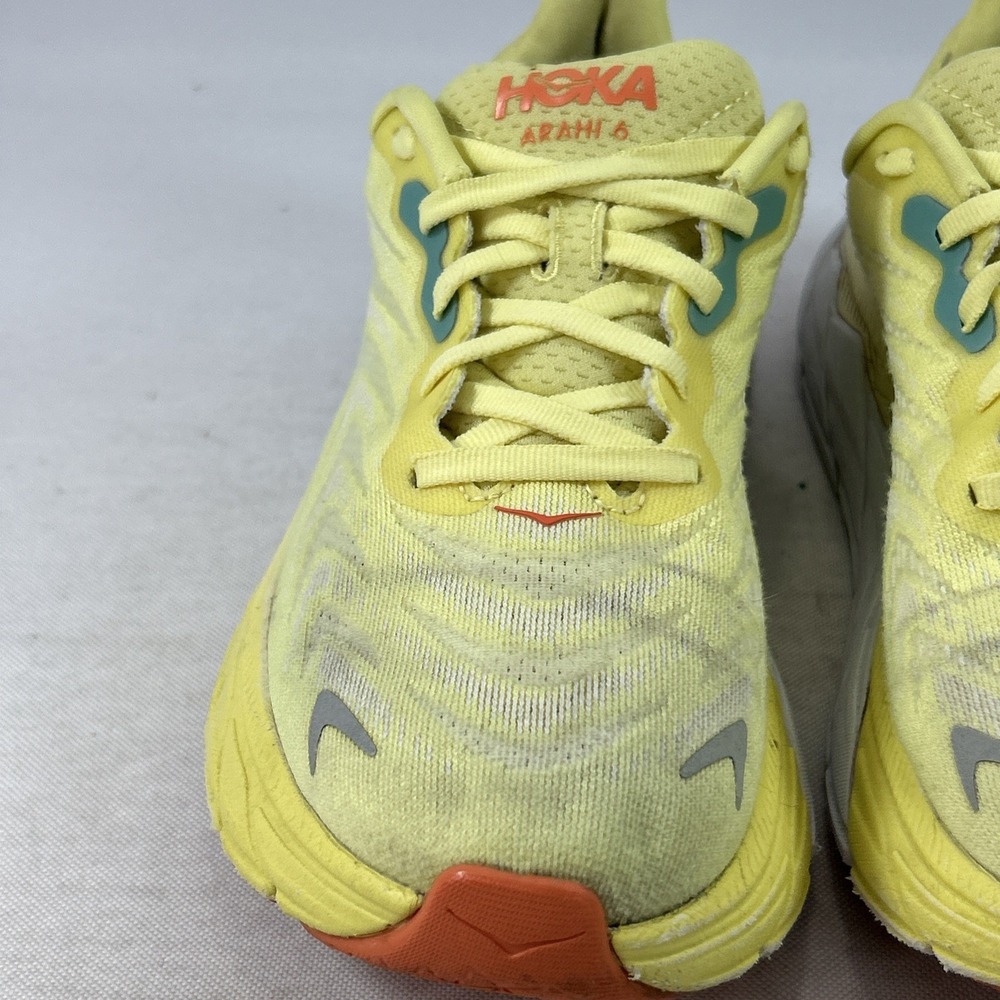 Hoka One One Arahi 6 Running Shoes Women's Size 7B W Yellow Athletic Sneakers - Picture 8 of 16